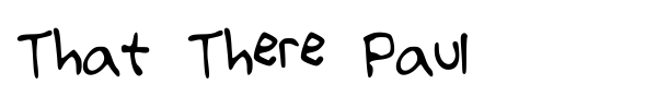 That There Paul font preview